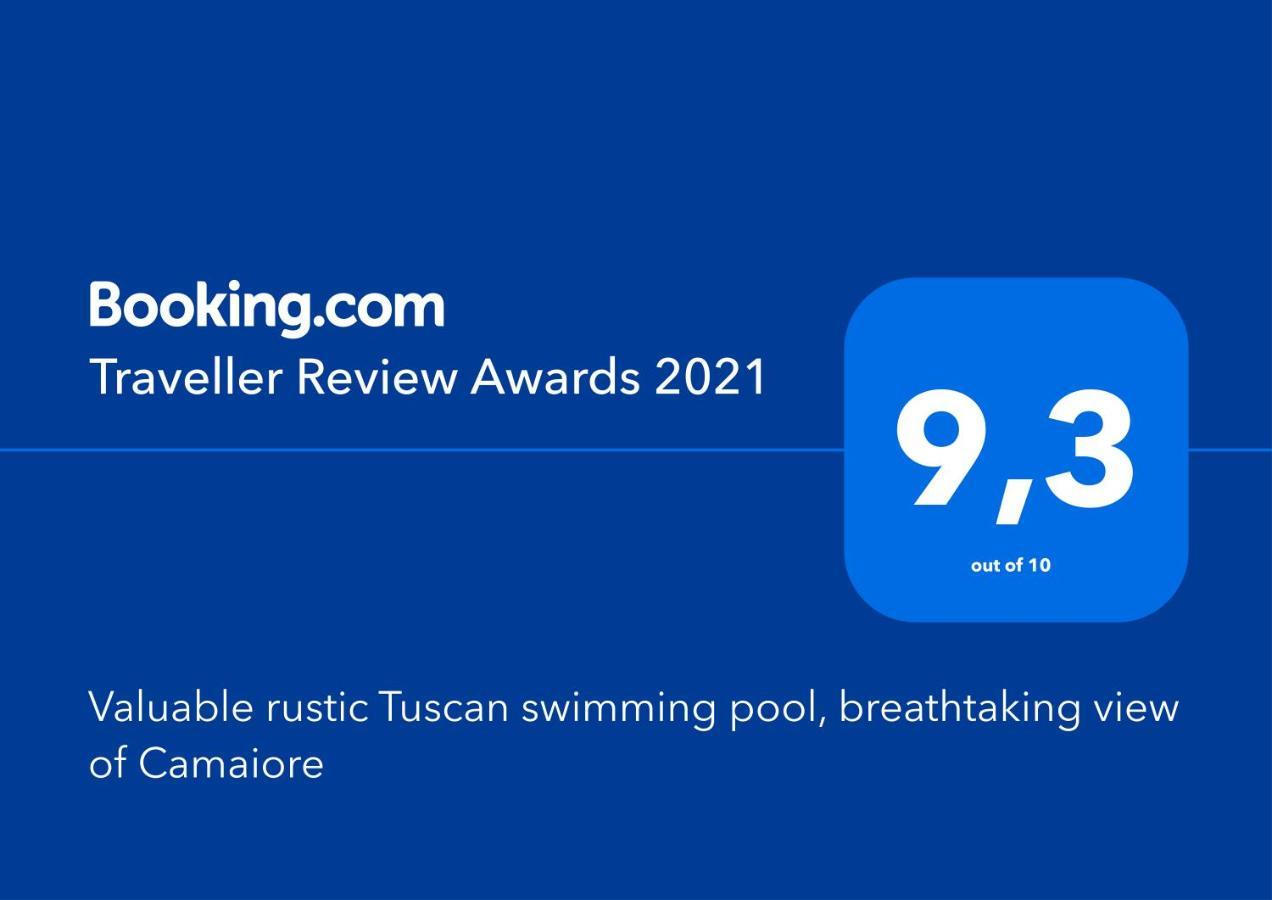 Valuable Rustic Tuscan Swimming Pool, Breathtaking View Of Camaiore Eksteriør billede